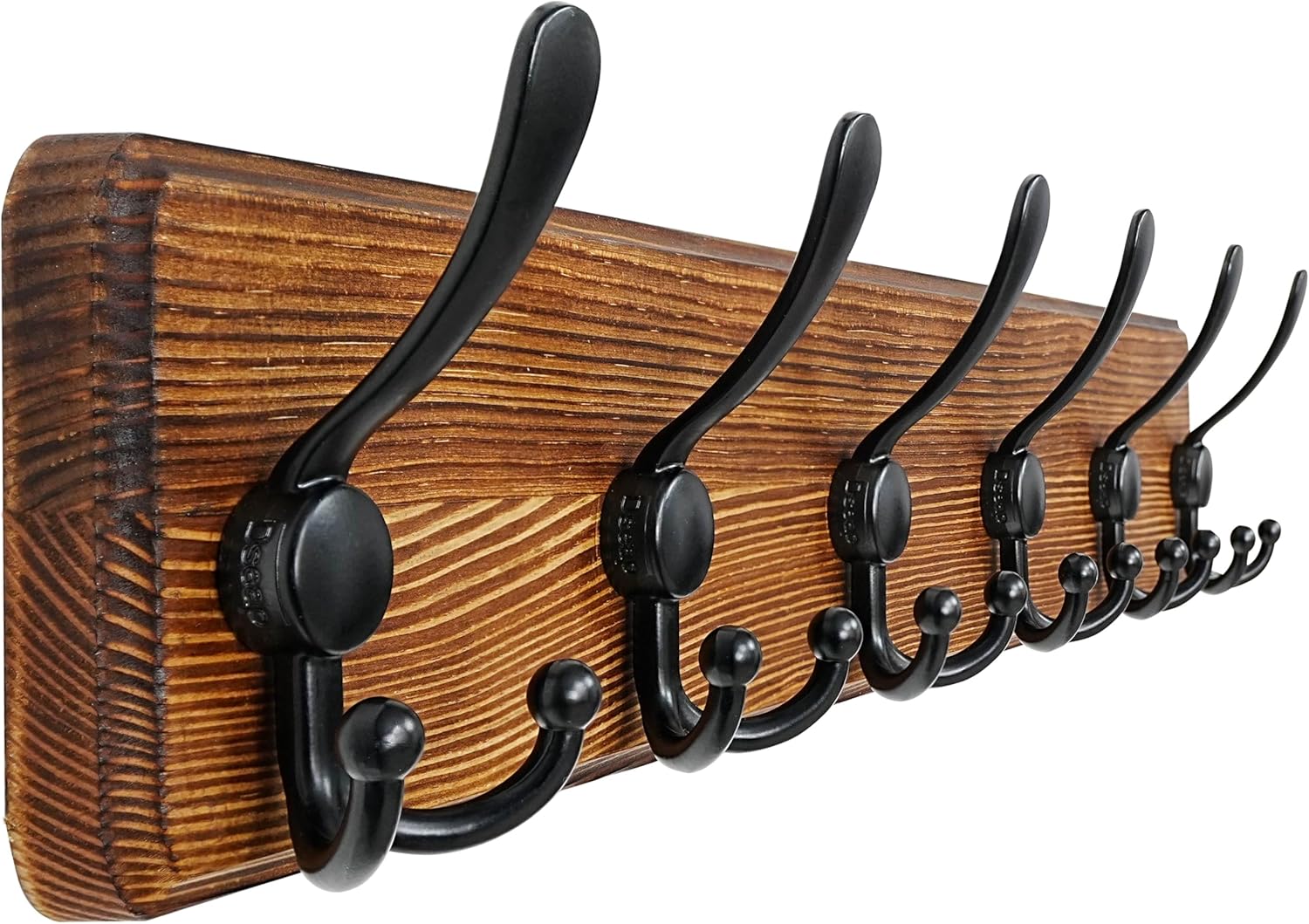 Dseap Wall Mounted Coat Rack with 6 Heavy Duty Hooks
