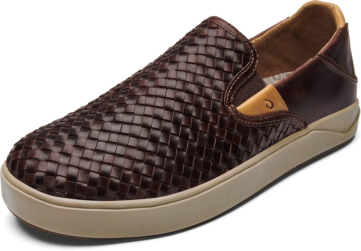 OLUKAI Lae'ahi Lauhala Men's Woven Leather Shoes for Comfort