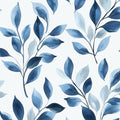 Blue Leaf Boho Peel and Stick Wallpaper 17.5 in x 393 in - Removable