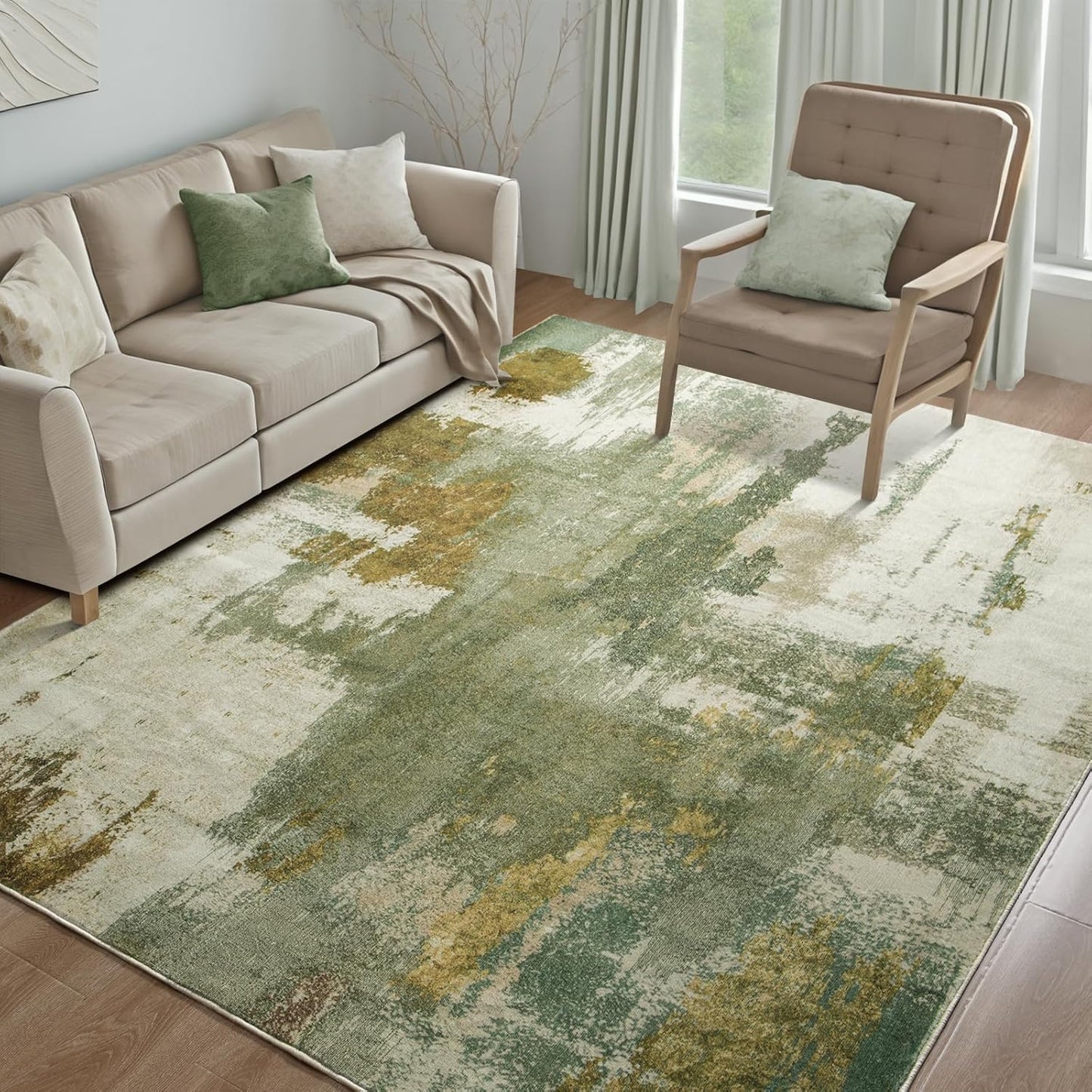 Kelarea 6x9 Modern Abstract Washable Rug for Living Room