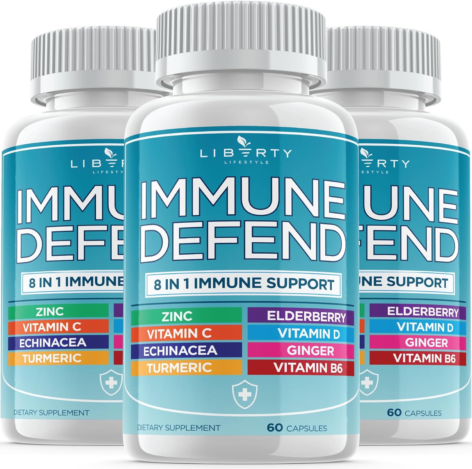 8 in 1 Immune Defense Support with Zinc and Vitamin C Booster