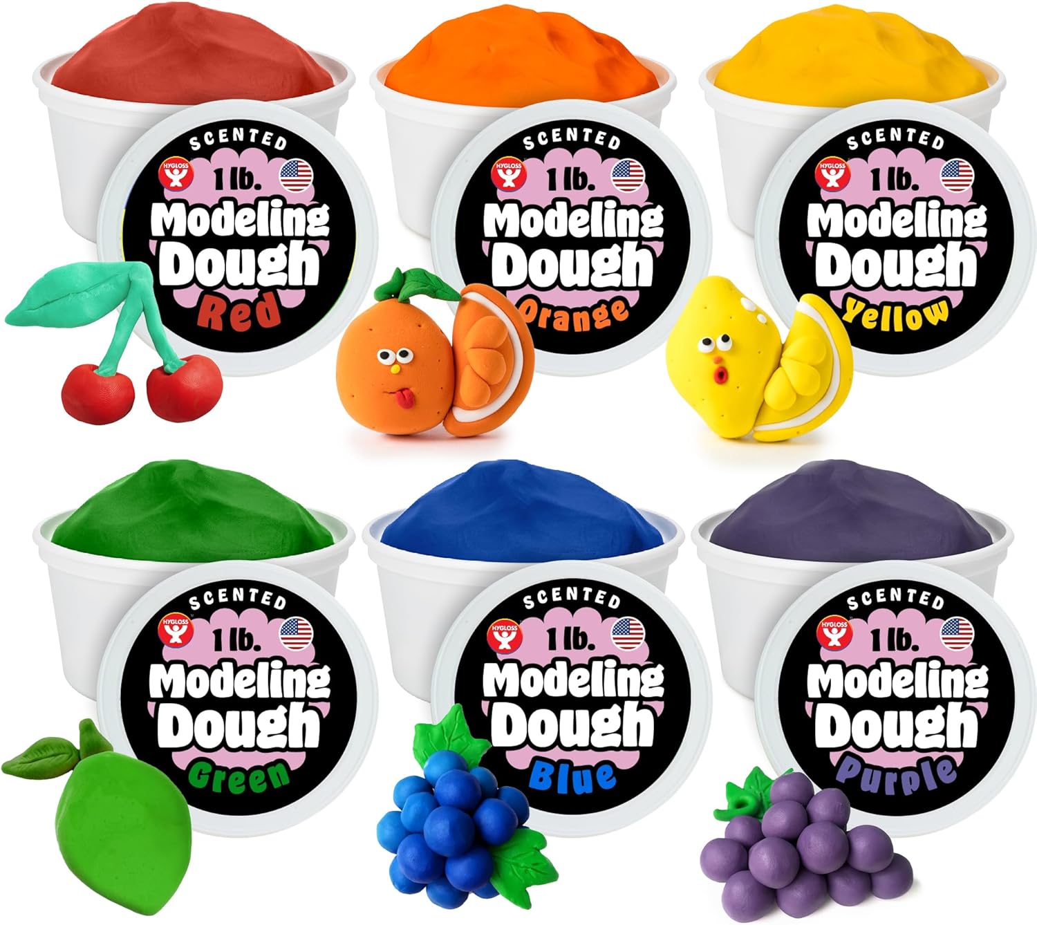 Hygloss Play Modeling Dough for Kids - Safe Non-Toxic Fun