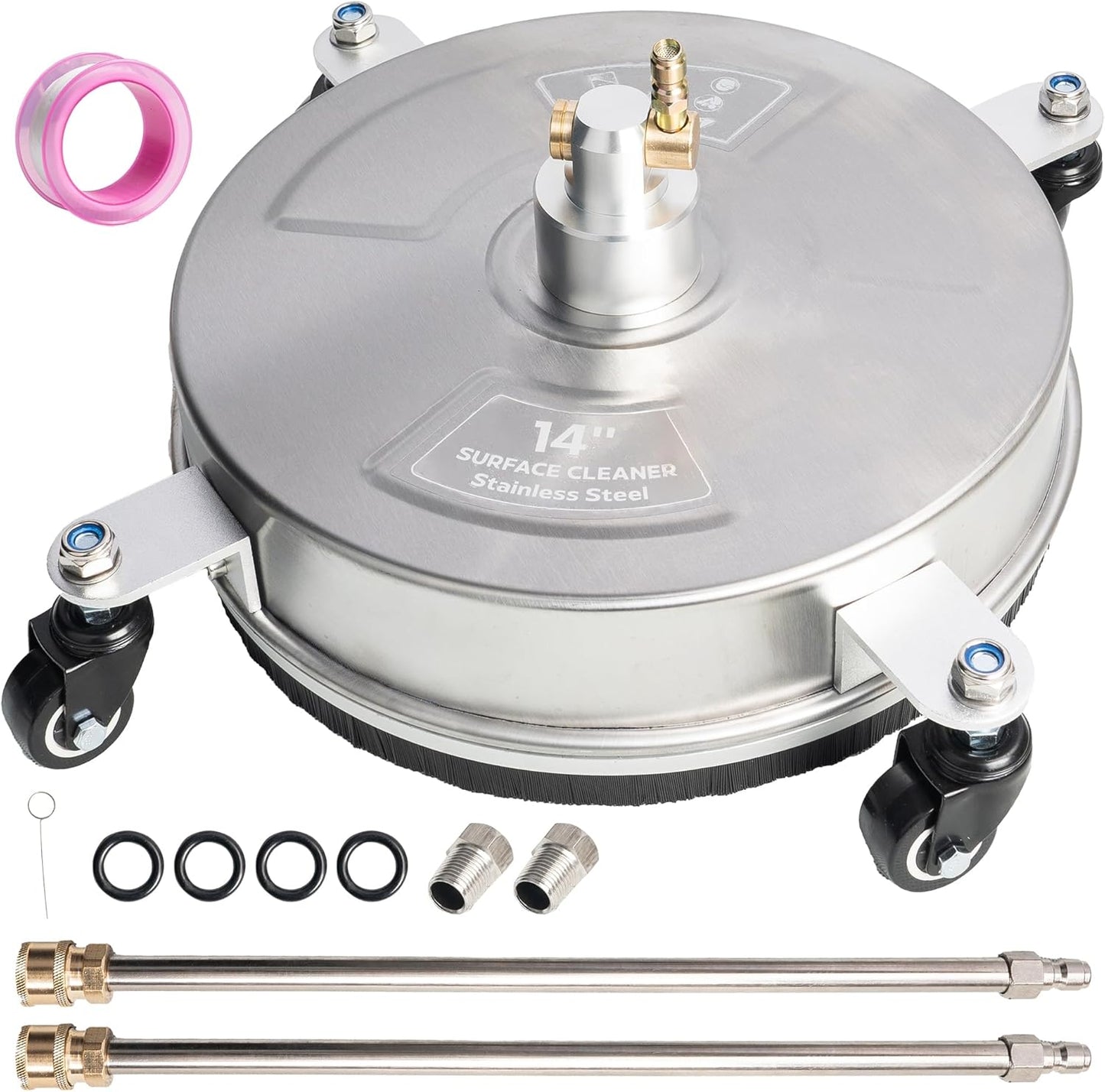 Hourleey 14 Stainless Steel Surface Cleaner - Effortlessly Clean Outdoor Surfaces