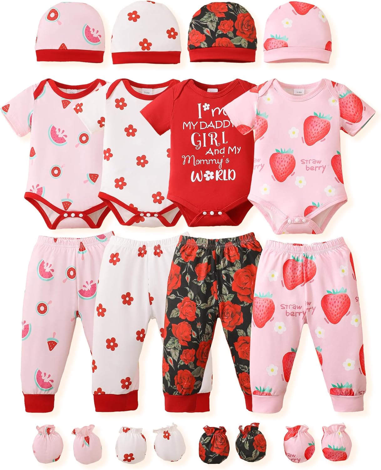 NZRVAWS Newborn Baby Clothes Set for Boys and Girls 0-18 Months