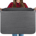 118L Extra Large Blanket Basket 24.8in x 17.7in x 16.2in - Spacious