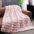 Faux Fur Blanket Fuzzy Soft Pink 60 x 80 in - Thick 900GSM Plush