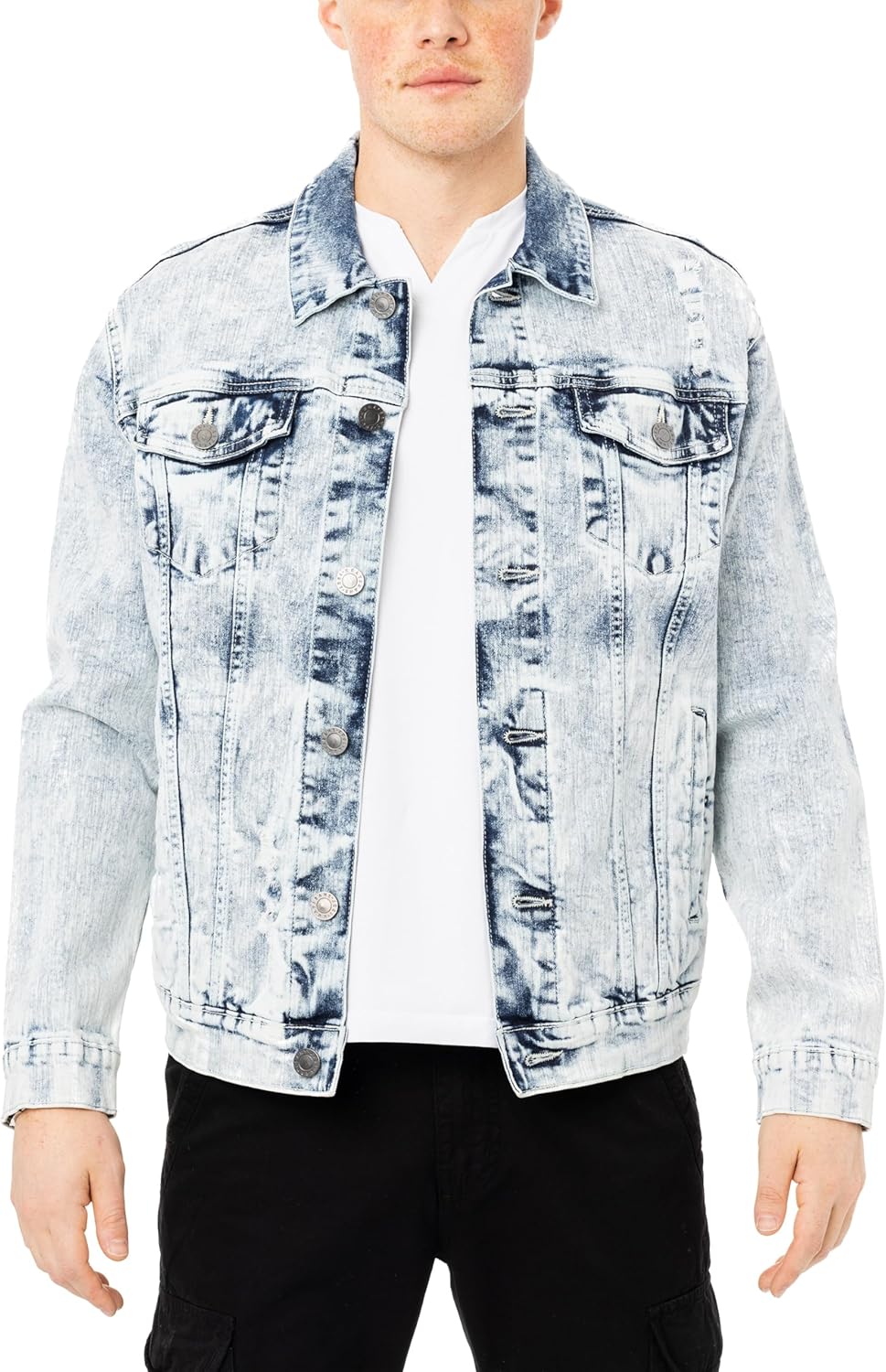 X RAY Mens Denim Jacket for Casual Trucker Biker Style