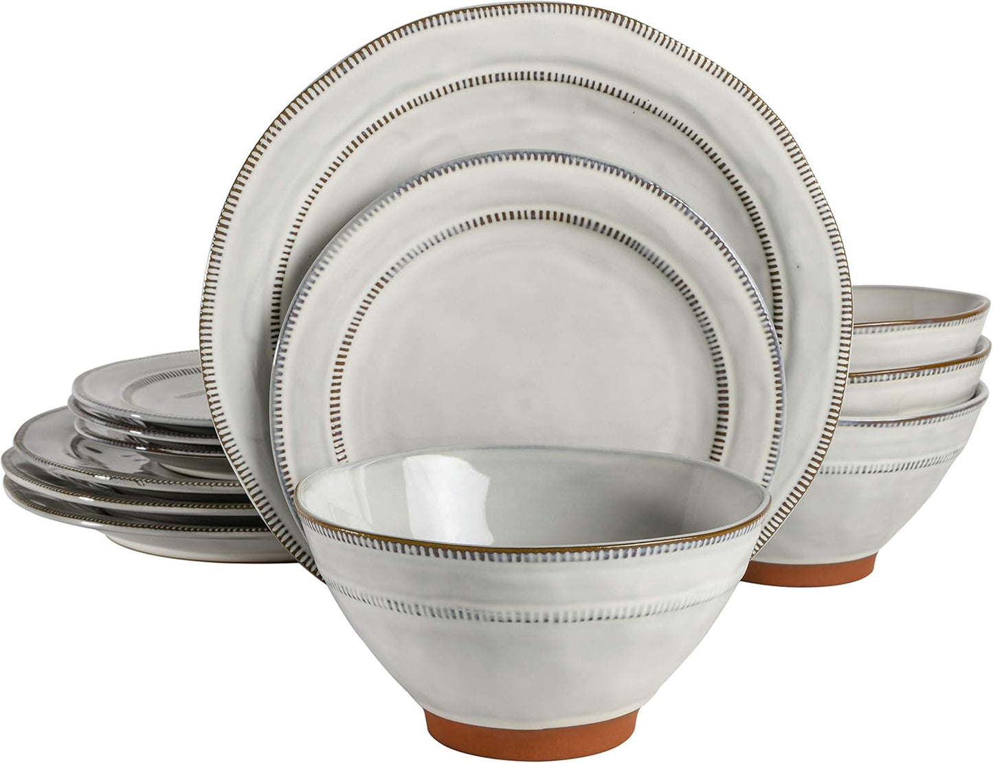 Gibson Elite Terranea Round Reactive Glaze Dinnerware Set