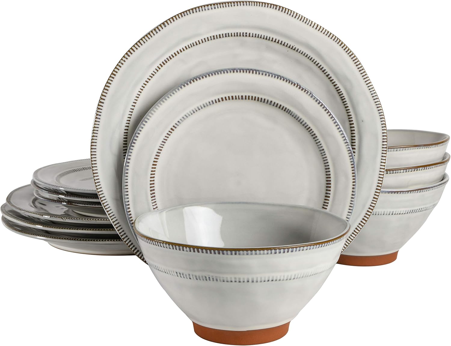 Gibson Elite Terranea Round Reactive Glaze Dinnerware Set