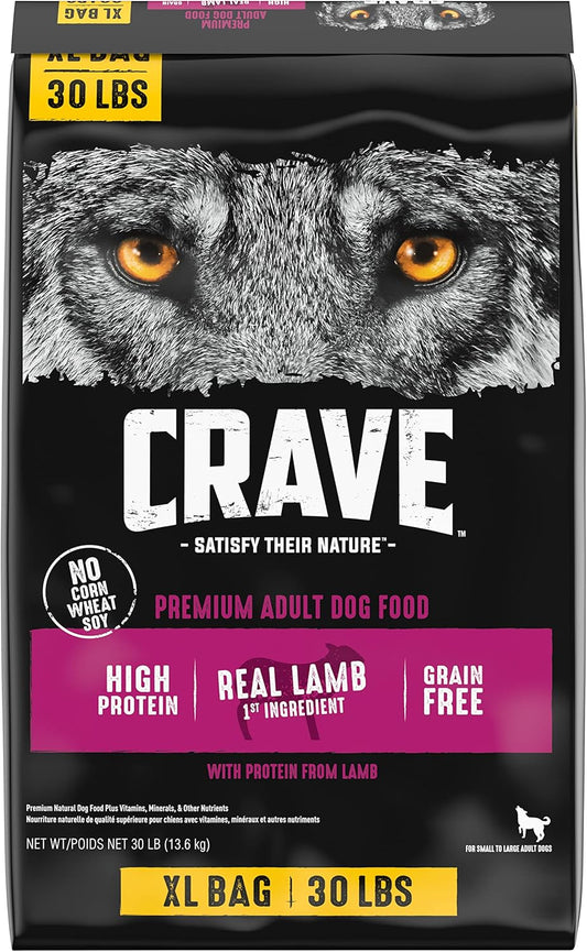 CRAVE Grain Free High Protein Adult Dry Dog Food with Lamb