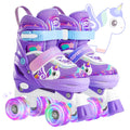 Adjustable Light Up Kids Unicorn Roller Skates for Girls Ages 4-12