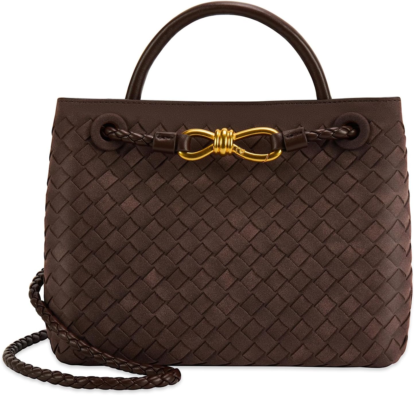 Woven Tote Bag for Women - Stylish Leather Shoulder Handbag
