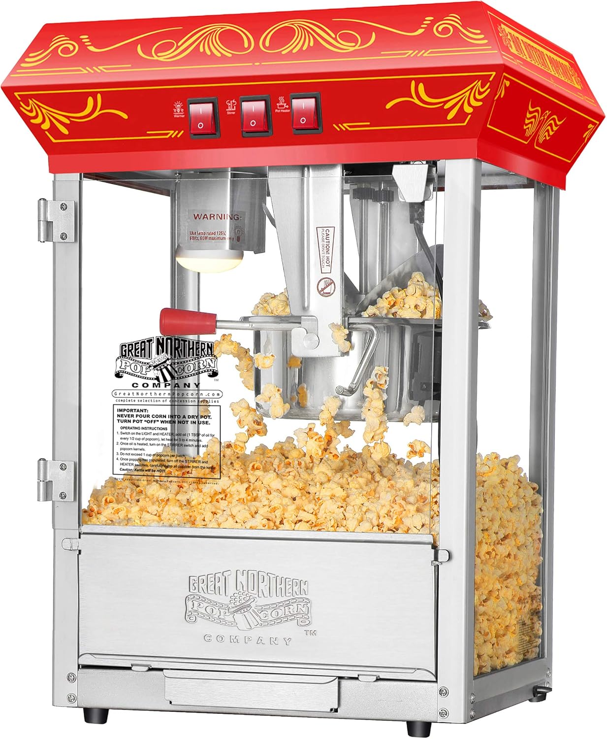 Great Northern 3-Gallon Popcorn Machine - Perfect Popping Pleasure!