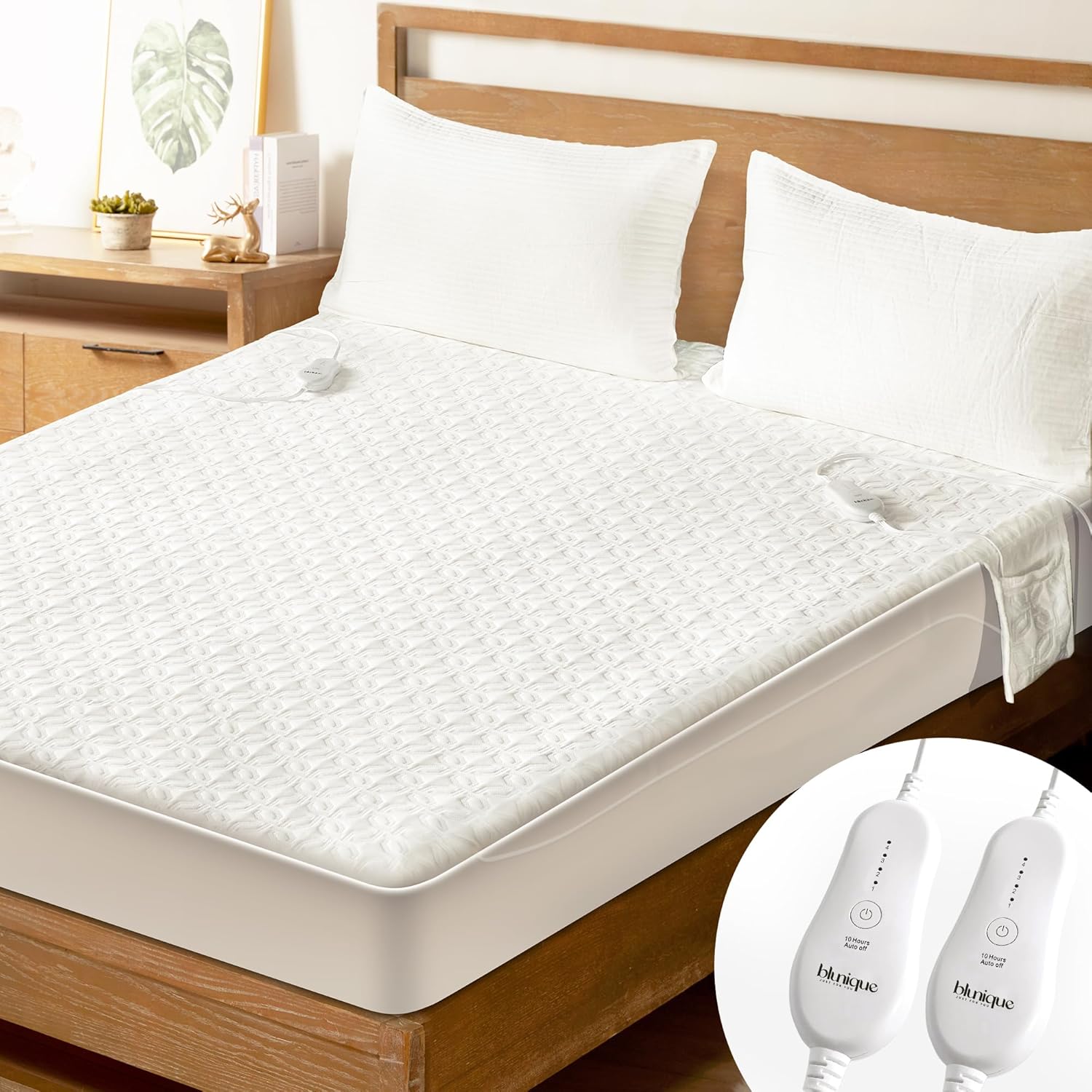 blunique Electric Heated Mattress Pad King Size Comfort