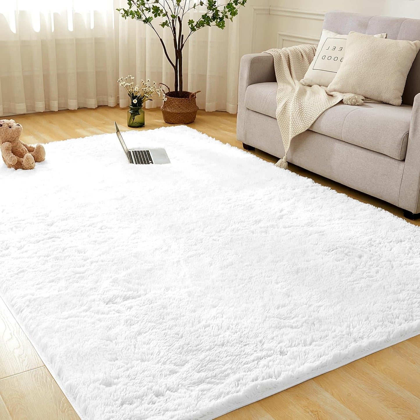 Andency 8x10 Area Rugs for Living Room, Soft Large Shag Carpet