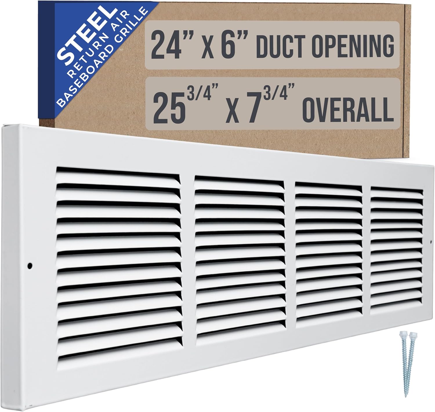 24x6 Baseboard Return Air Grille for Efficient Airflow