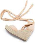 SERAIH Womens Lace up Espadrille Platform Wedge Sandals - Comfortable