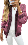 Saodimallsu Womens Open Front Waffle Knit Cardigan