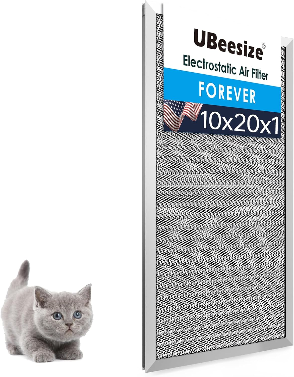UBeesize Reusable Air Filter for HVAC and AC Systems, MERV 8