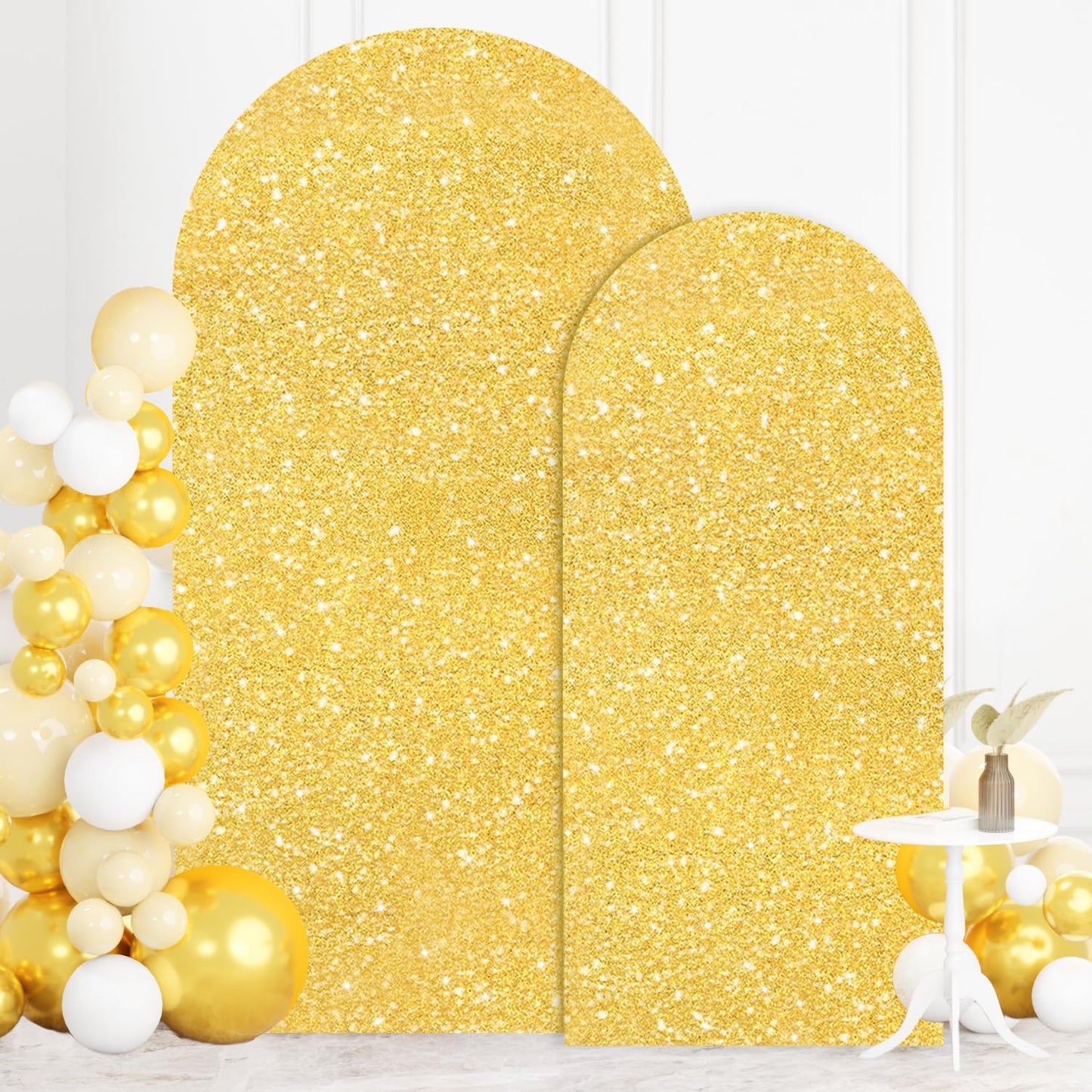 FOTSHARER Gold Backdrop Arch Cover Set for Stunning Events