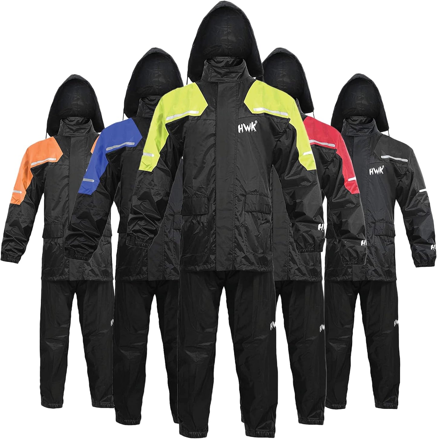 HWK Motorcycle Rain Suit for All-Season Waterproof Protection