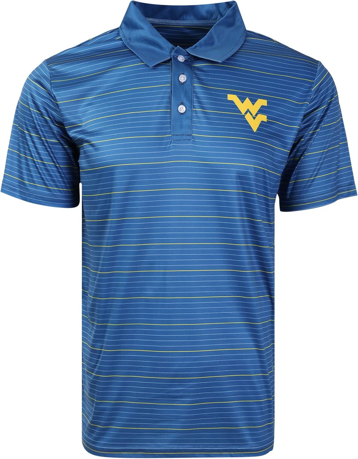 FOCO Men's NCAA College Team Logo Striped Polo Short Sleeve Shirt