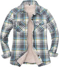 ThCreasa Womens Sherpa Lined Flannel Jacket for Cozy Comfort