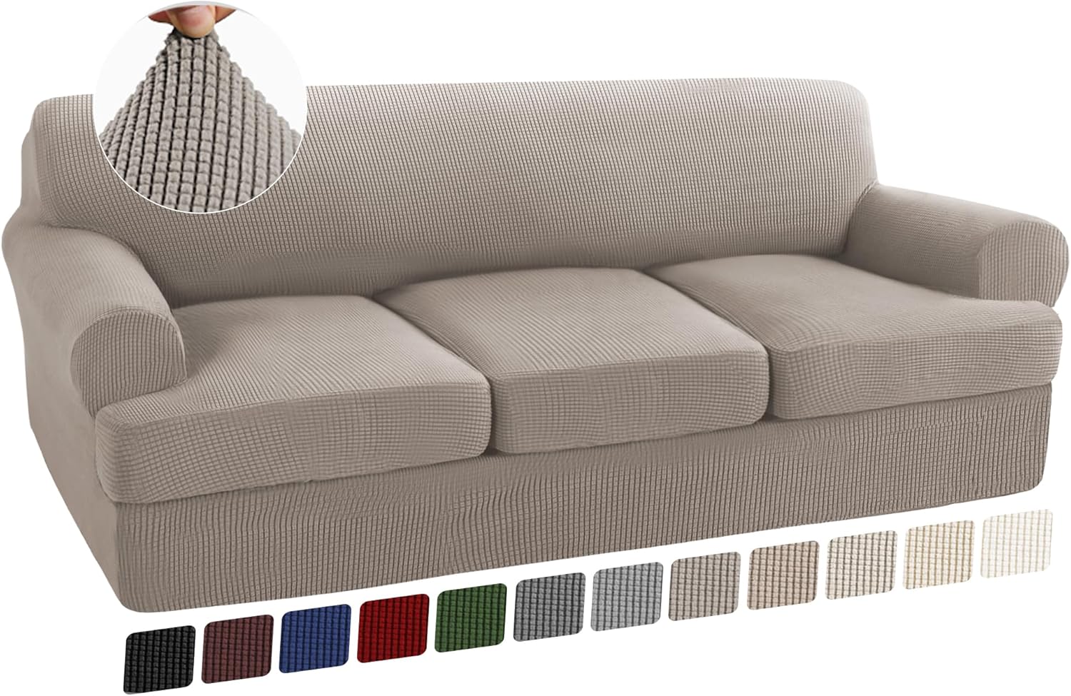 Turquoize 4 Piece T Cushion Sofa Slipcovers for Stylish Protection