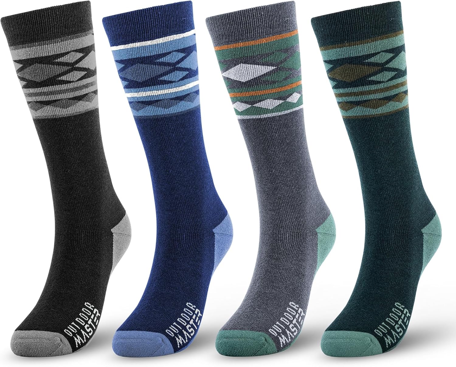OutdoorMaster Merino Wool Ski Socks for Ultimate Warmth