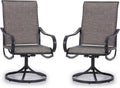 PHI VILLA Patio Swivel Dining Chairs Set of 2 - Stable, Breathable