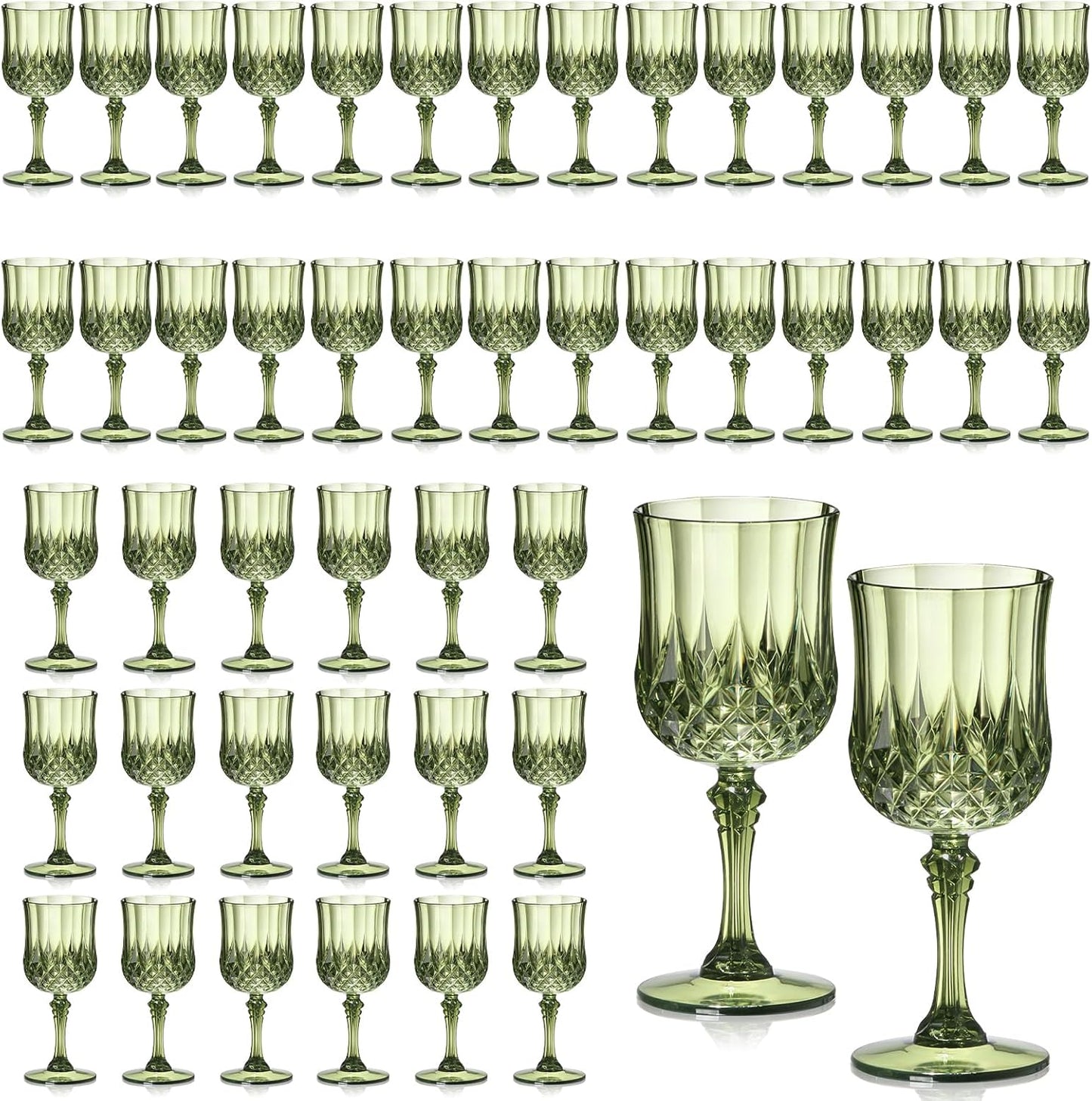 Vintage 7oz Plastic Wine Glasses for Stylish Celebrations