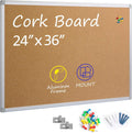 Board2by Cork Bulletin Board 24 x 36 - Sturdy Wall Notice Board