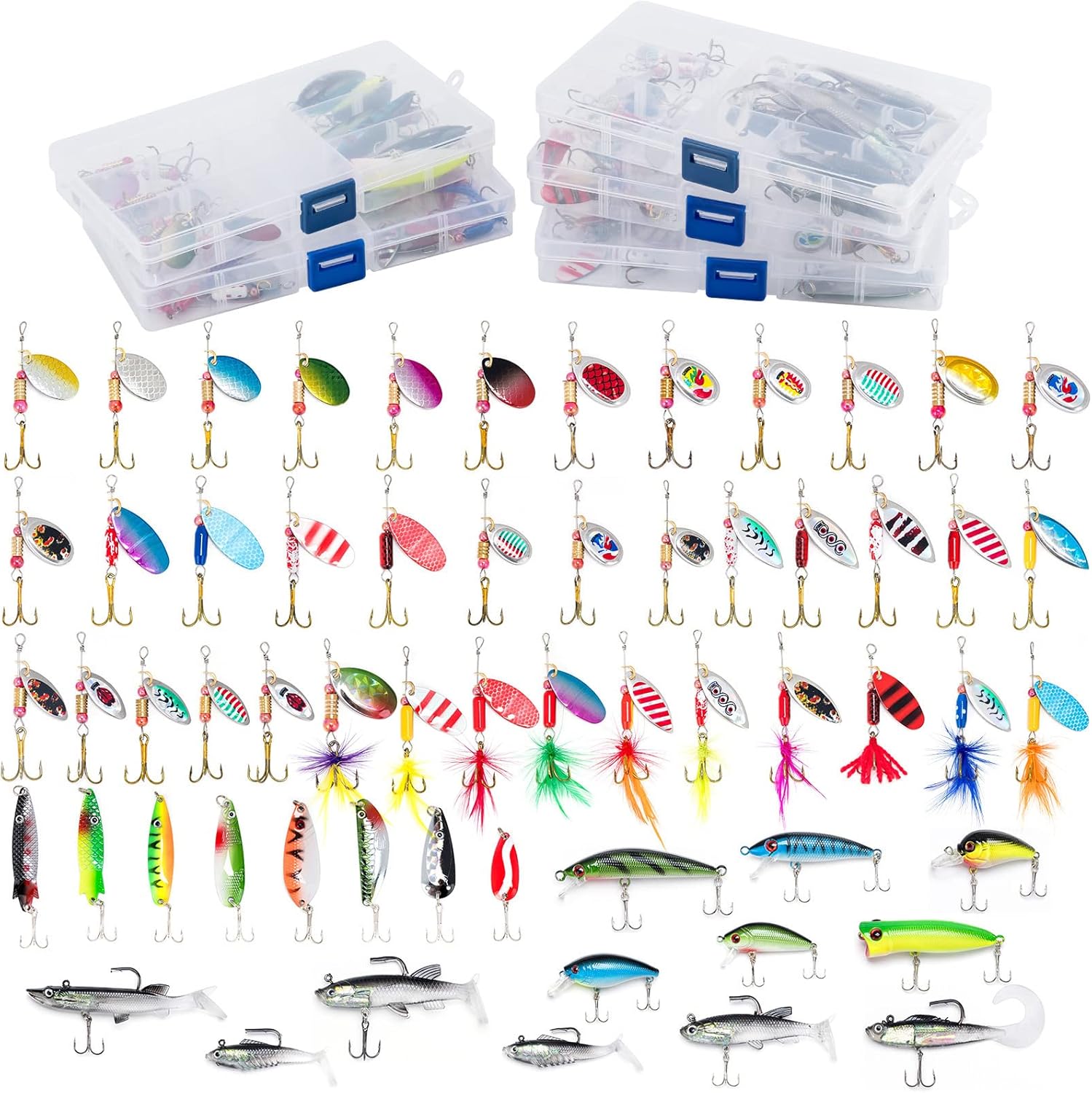 Dr.Fish 60-pc Spinnerbait Kit for Bass & Trout!