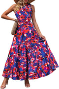Women's One Shoulder Floral Maxi Dress - Lightweight Boho Summer