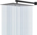 HarJue 16in Square Rain Shower Head with 20in Arm - High Pressure