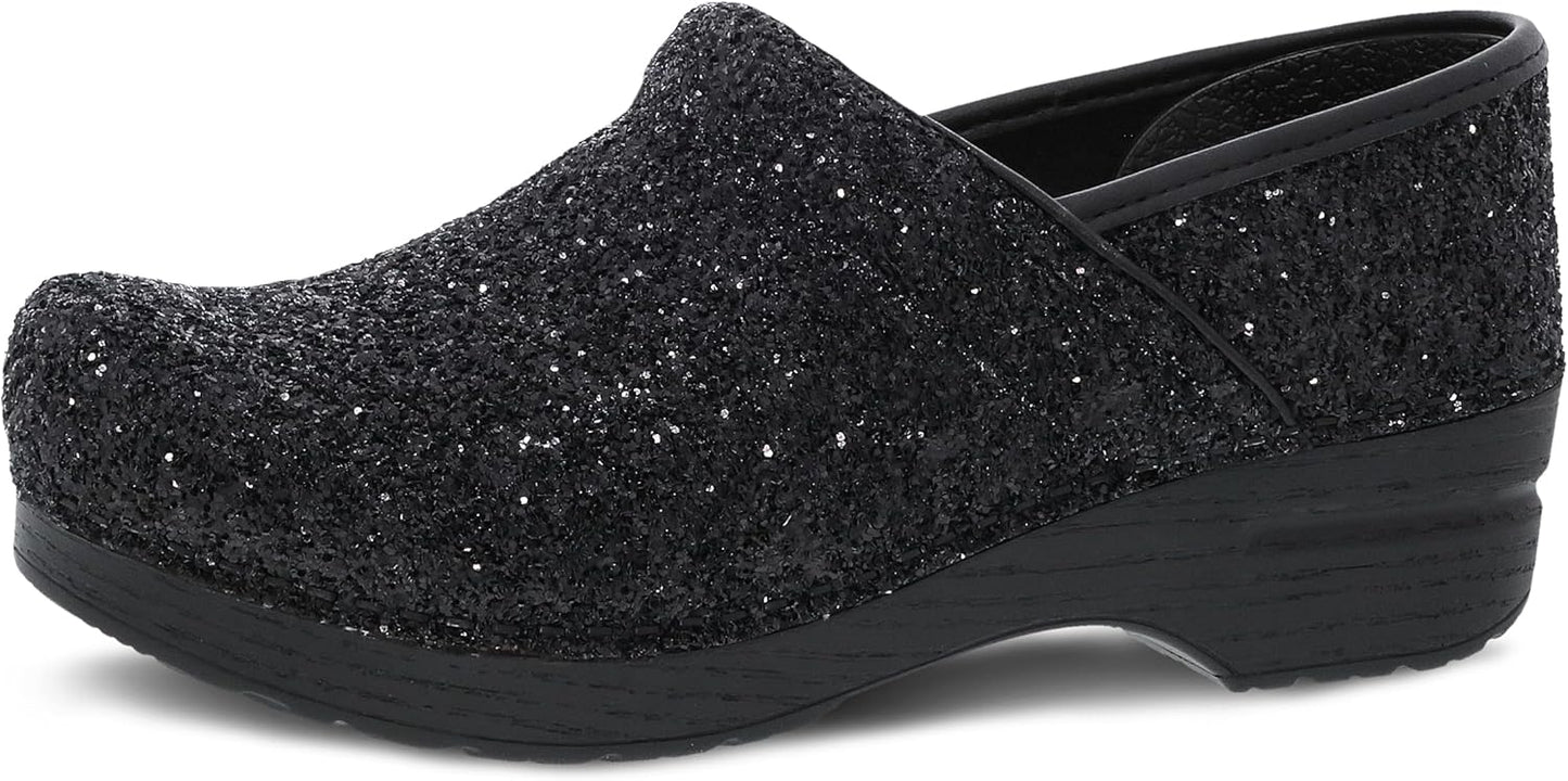 Dansko Professional Glitter Slip-On Clogs for Women with Comfort