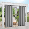 Outdoor Waterproof Patio Curtains 108 in Panels - Windproof Privacy