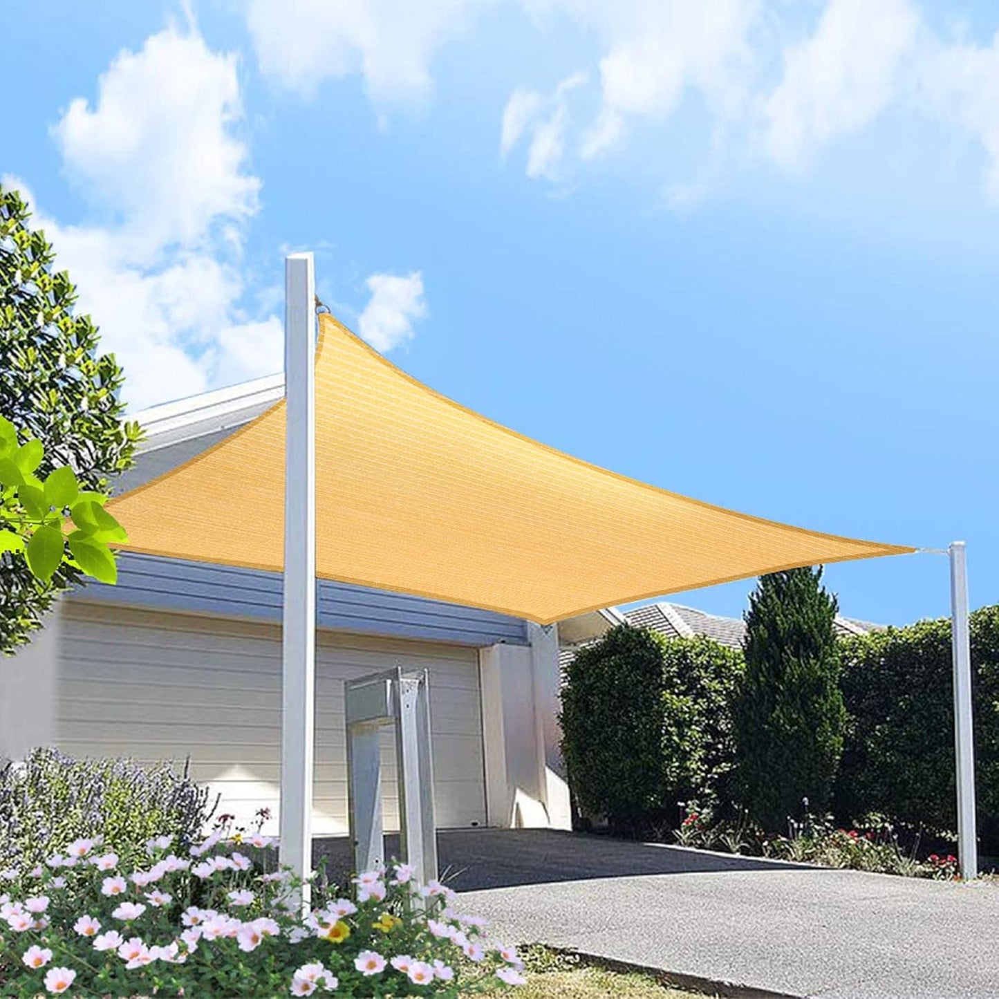 HOMA 16ft x 22ft Sand Rectangle Sun Shade Sail Canopy Review