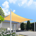 HOMA 16 ft x 20 ft Sand Rectangle Sun Shade Sail Canopy - 95% UV Block