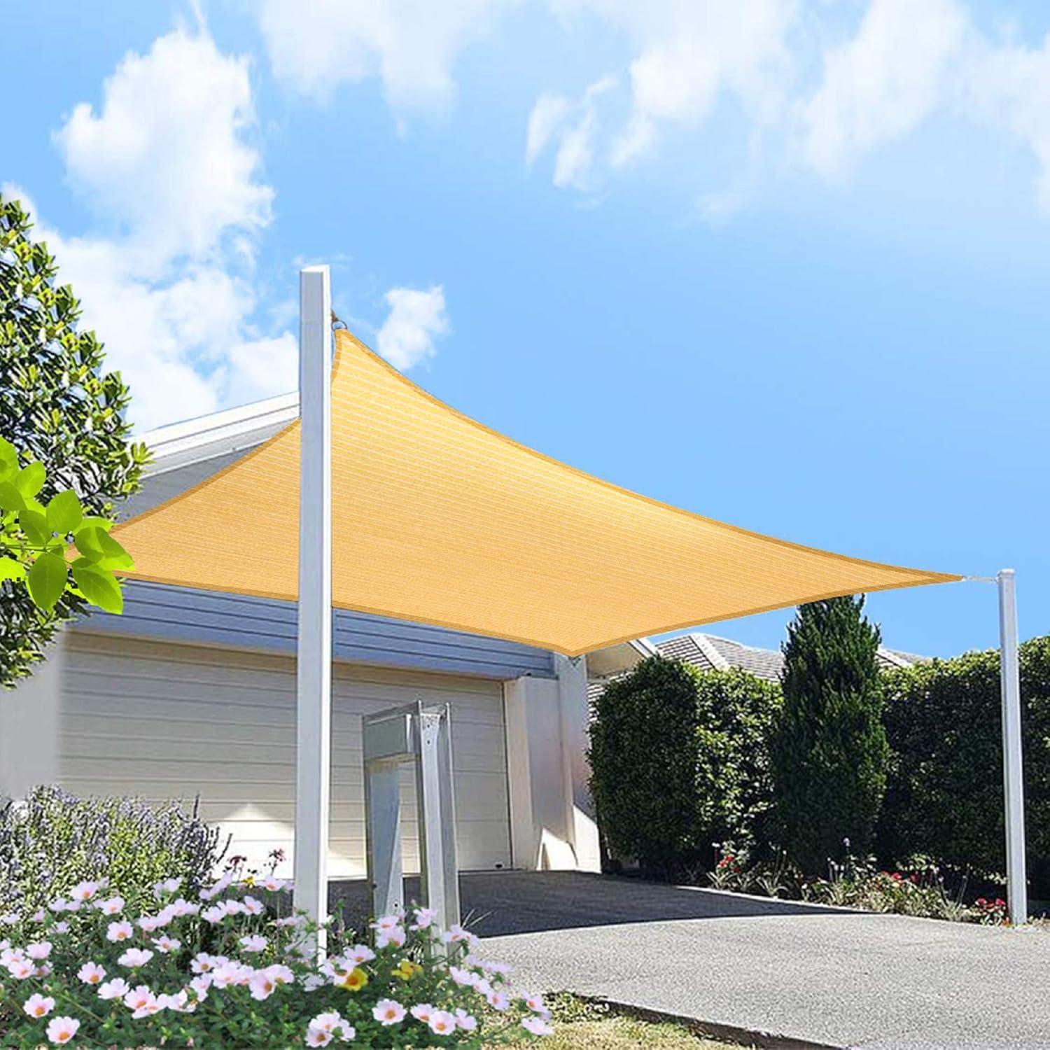 HOMA 16ft x 20ft Sand Rectangle Sun Shade Sail Canopy Review