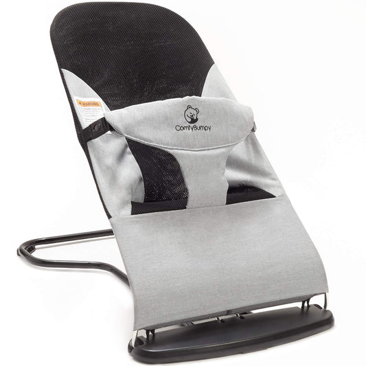 Portable Ergonomic Baby Bouncer - Adjustable Height, Travel Case