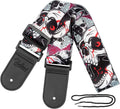 Skull Guitar Strap Leather Ends Guitar Shoulder Strap - Comfortable