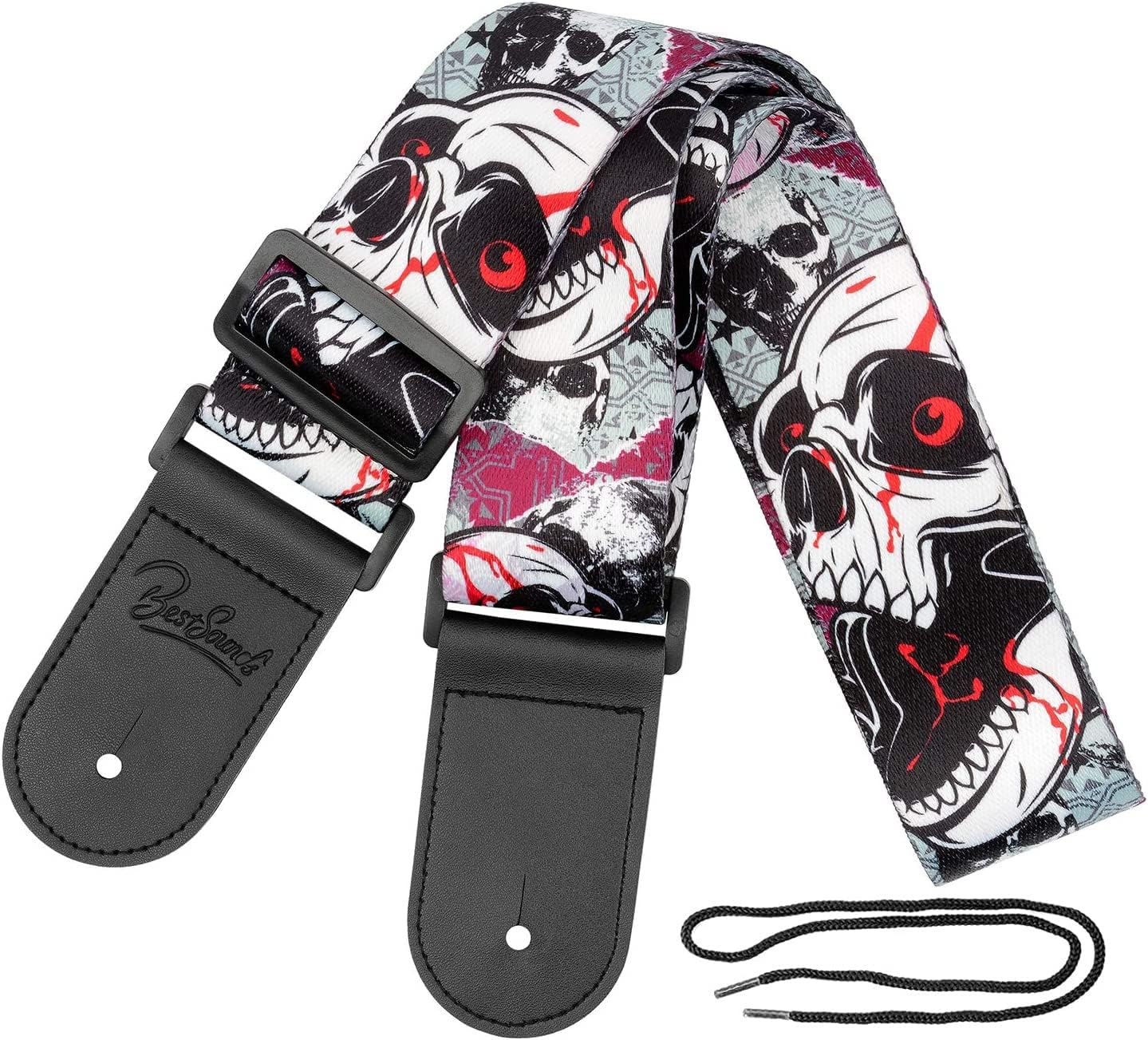 Premium Leather Guitar Strap - Ideal for All Guitars - Best Gift for Guitarists