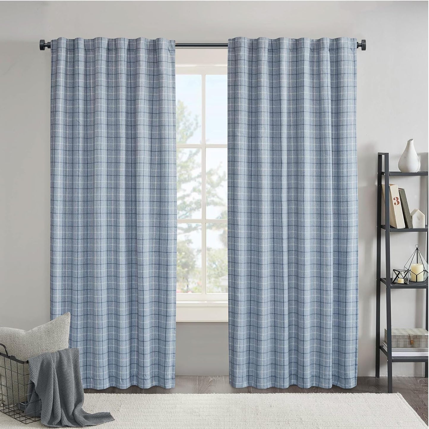 Madison Park Anaheim Plaid Thermal Insulated Window Curtain