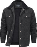Men's Corduroy Sherpa Lined Jacket for Cold Weather - Warm Fleece
