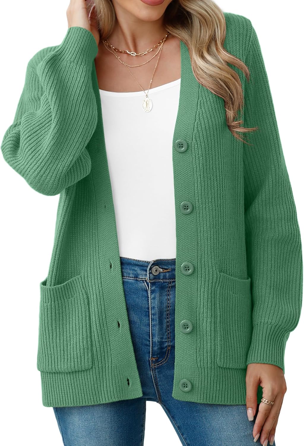 VIISHOW Women Chunky Knit Cardigan Sweater for Fall and Winter