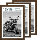 13x19 Picture Frame 3 Pack Brown Woodgrain - Wall or Table Gallery