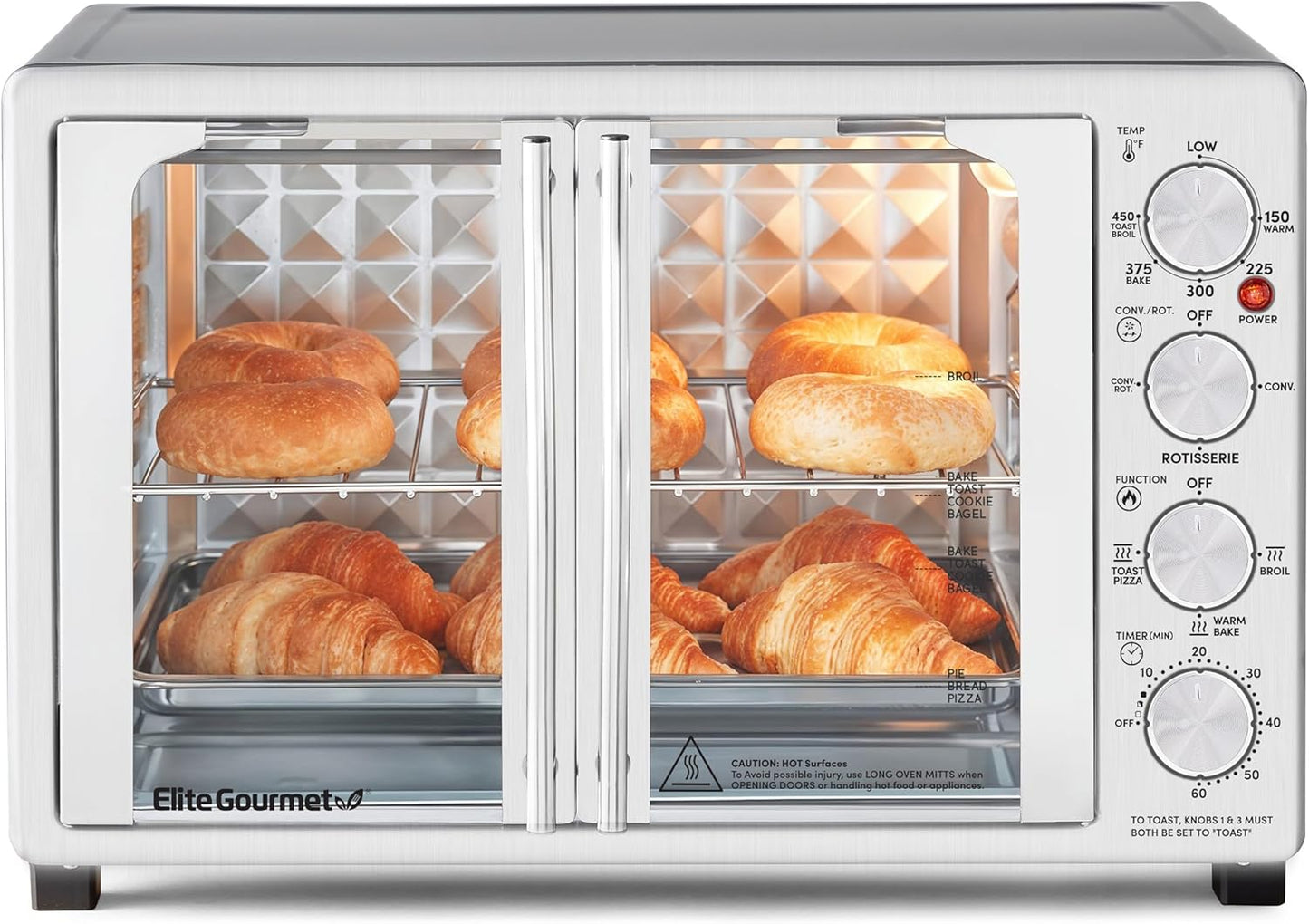 Elite Gourmet 45L Convection Toaster Oven - Versatile Cooking Mastery