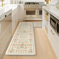 Cushioned Kitchen Floor Mats - Anti Fatigue Floral Runner Set