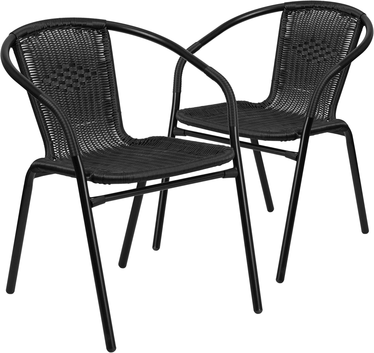 Modern Rattan Indoor/Outdoor Dining Chairs for Restaurants